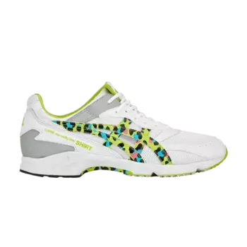 Кроссовки ASICS Comme des Garons Shirt x Tarther SC Lime Leopard, белый