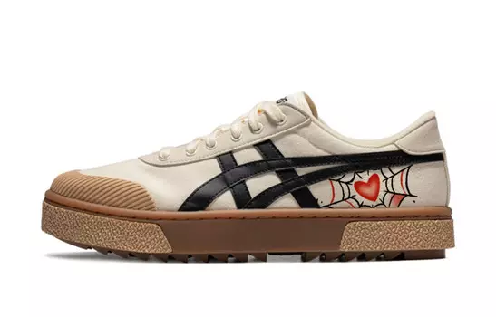 Кроссовки Asics Gel-Court Trail Skateboarding Shoes Unisex Low-top Beige/Black, бежевый/черный