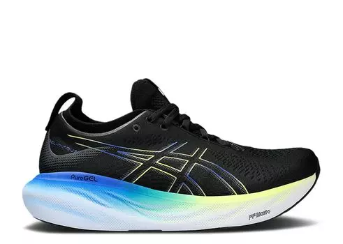 Кроссовки ASICS Gel Nimbus 25 4E Wide 'Black Glow Yellow', черный