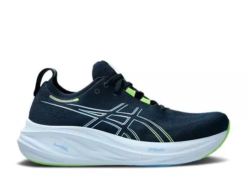 Кроссовки ASICS Gel Nimbus 26 Wide 'French Blue Electric Lime', синий