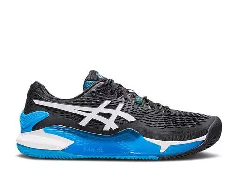 Кроссовки ASICS GEL RESOLUTION 9 CLAY 'BLACK BLUE', черный