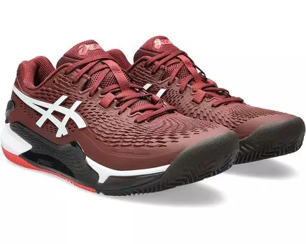 Кроссовки ASICS GEL-Resolution 9 Clay, цвет Antique Red/White