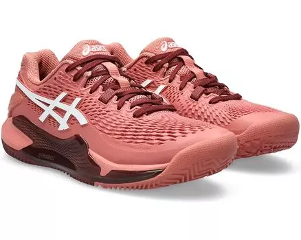 Кроссовки ASICS GEL-Resolution 9 Clay, цвет Light Garnet/White
