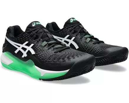 Кроссовки ASICS GEL-Resolution 9 Clay, цвет Black/New Leaf