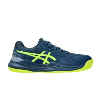 Кроссовки ASICS Gel Resolution 9 GS Mako Blue Safety Yellow, бирюзовый