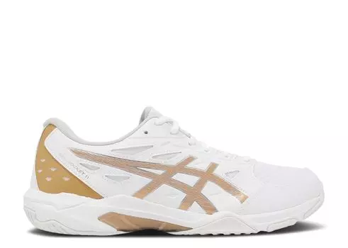 Кроссовки ASICS Gel Rocket 11 2E Wide 'White Pure Gold', белый