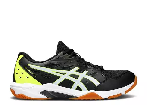 Кроссовки ASICS Gel Rocket 11 Wide 'Black Fluo Yellow', черный