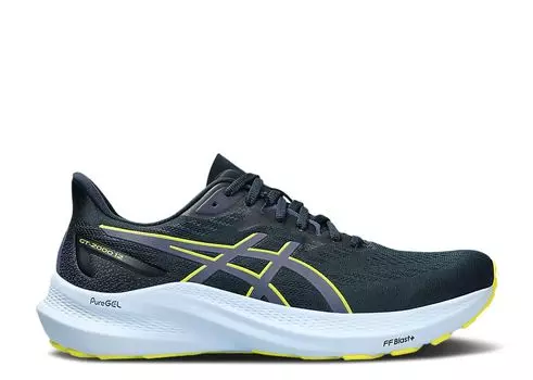 Кроссовки ASICS Gt 2000 12 2E Wide 'French Blue Bright Yellow', синий
