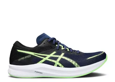 Кроссовки ASICS Hyper Speed 3 2E Wide 'Blue Expanse Illuminate Green', синий