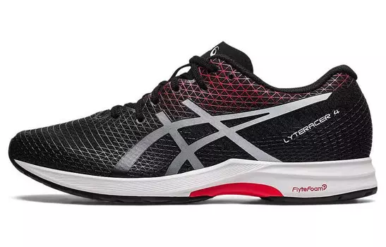 Кроссовки Asics Lyteracer 4 'Black Classic Red', черный/красный
