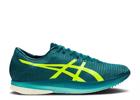 Кроссовки ASICS Metaspeed Ld 'Velvet Pine Safety Yellow', зеленый