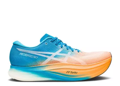 Кроссовки ASICS Metaspeed Sky+ 'Orange Pop Island Blue', синий