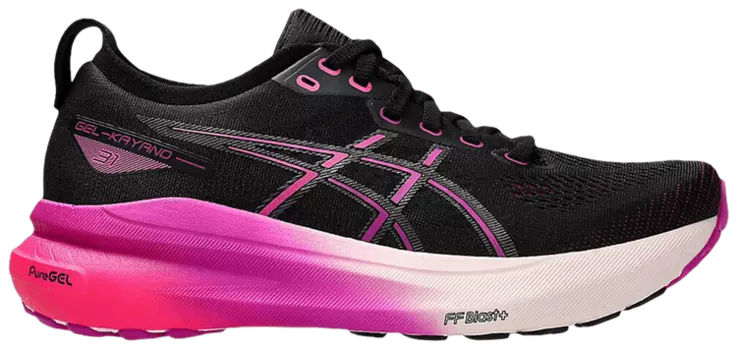 Кроссовки ASICS Wmns Gel Kayano 31 Wide 'Black Bold Magenta', черный