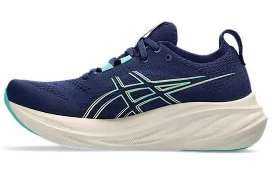 Кроссовки Asics Women's Gel Nimbus 26 Wide 'French Blue Electric Lime', темно-синий