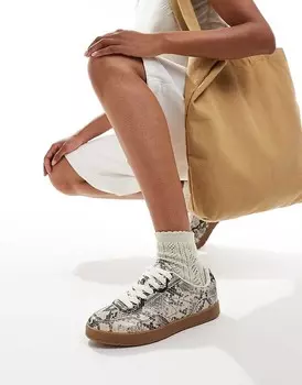 Кроссовки ASOS DESIGN – Deuce – в стиле ретро со змеиным принтом