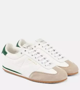 Кроссовки Aston с замшевой отделкой Saint Laurent, цвет blanc opt/rock/bia/d
