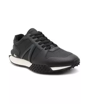 Кроссовки Athleisure с добавлением кожи Lacoste, черный