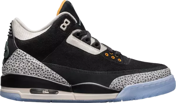 Кроссовки Atmos x Air Jordan 3 Retro Safari, черный