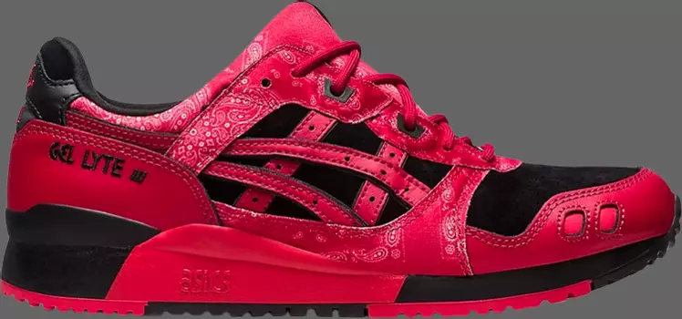 Кроссовки atmos x red spider x gel lyte 3 'bandana print' Asics, красный