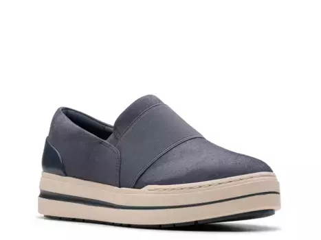 Кроссовки Audreigh Eve Wedge Slip-On Sneaker Clarks, темно-синий