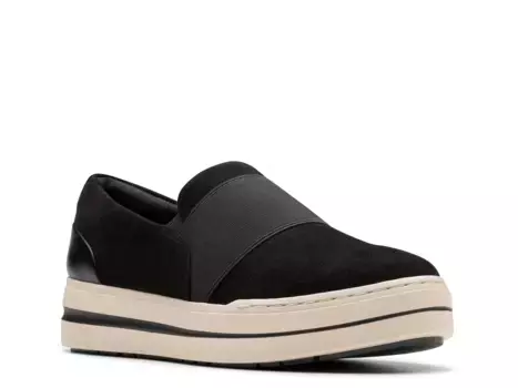 Кроссовки Audreigh Eve Wedge Slip-On Sneaker Clarks, черный