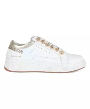 Кроссовки August со стразами Emanuelle Vee, белый