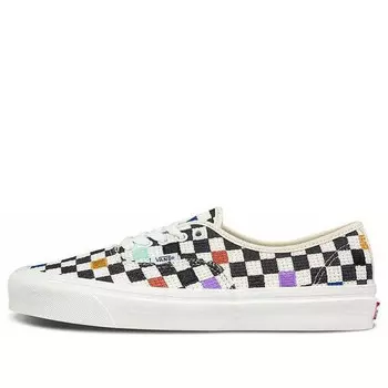 Кроссовки authentic 44 dx 'anaheim factory - needlepoint checkerboard' Vans, черный