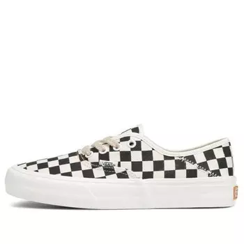 Кроссовки authentic checkerboard black/white Vans, черный