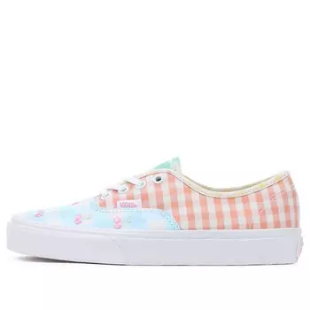 Кроссовки authentic gingham block 'blue pink yellow' Vans, синий