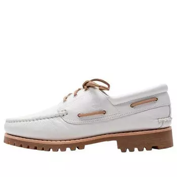 Кроссовки authentic handsewn boat shoes 'white full grain' Timberland, белый