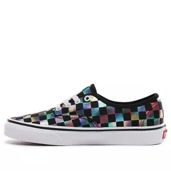 Кроссовки authentic 'iridescent checkerboard' Vans, черный
