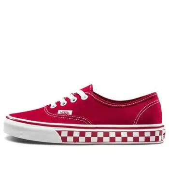 Кроссовки authentic low tops skateboarding shoes red Vans, красный