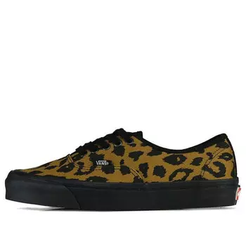 Кроссовки authentic lx canvas suede 'leopard black' Vans, коричневый