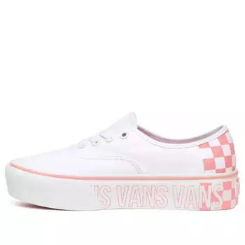 Кроссовки authentic platform 2.0 white/pink Vans, белый
