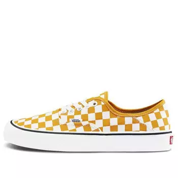Кроссовки authentic sf 'checkerboard - cadmium yellow' Vans, белый