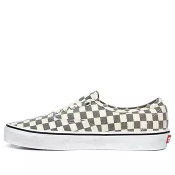 Кроссовки authentic 'washed checkerboard - asphalt' Vans, серый