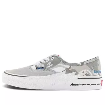Кроссовки authentic x 'aape grey camo' Vans, серый