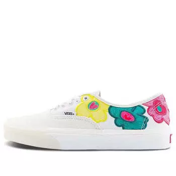 Кроссовки authentic x the museum visitor 'white yellow pink' Vans, белый