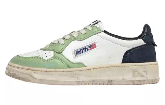 Кроссовки AUTRY Medalist Colour-block Low-top, белый/зеленый/синий