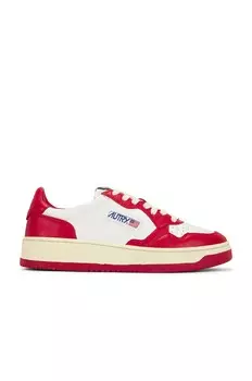 Кроссовки Autry Medalist Low, цвет White & Red