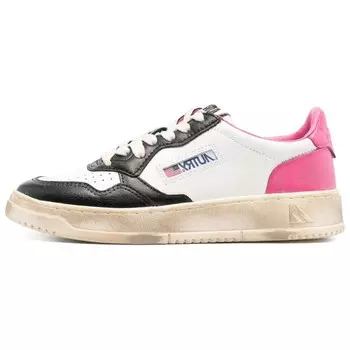 Кроссовки AUTRY Super Vintage Skateboarding Low-top, белый/черный/розовый