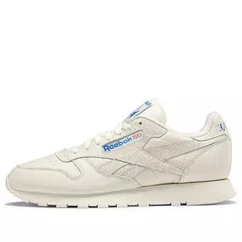 Кроссовки awake ny x classic leather 'white snakeskin' Reebok, бежевый