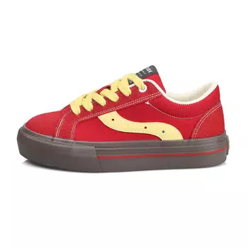 Кроссовки B10CROWN Skateboarding Shoes Women's Low-top Red/Yellow/Blue-Pink, красный