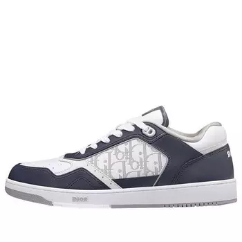 Кроссовки b27 low-top sneaker 'deep blue and white smooth calfskin' Dior, синий
