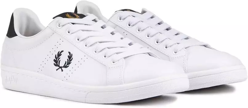 Кроссовки B721 Leather Fred Perry, цвет White/Navy 1