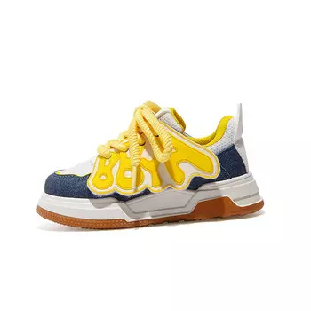 Кроссовки Babaya Kids Skateboarding Shoes Kids Low-top, синий/желтый