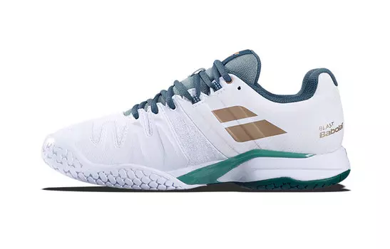Кроссовки Babolat Propulse Blast Tennis Shoes Men Low-top, белый/темно-зеленый