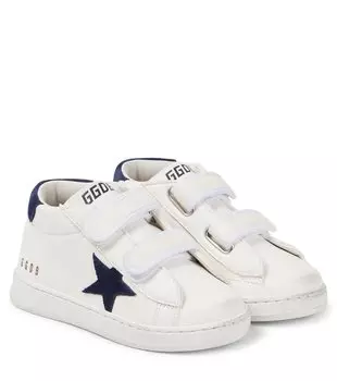 Кроссовки Baby June из кожи и замши Golden Goose, белый
