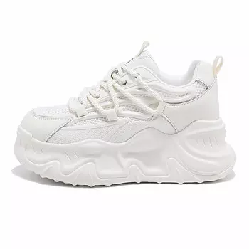 Кроссовки BAIJIHONG Chunky Sneakers Women's Low-top Beige, бежевый