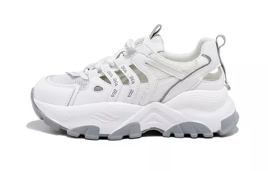 Кроссовки BAIJIHONG Lifestyle Shoes Women's Low-top Gray, белый/серый